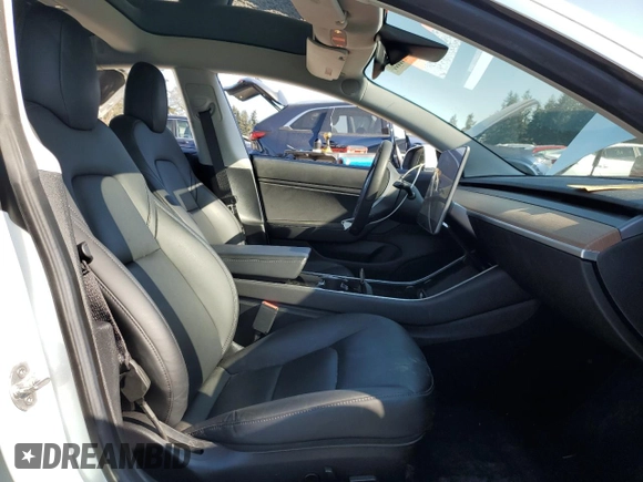 2019 Tesla Model 3 Long Range with VIN 5YJ3E1EB2KF442345, listed as a Copart auction lot 54063095 with 47,253 mi miles and Salvage Title. Bid and sale history available at carsss.com. Image 7.