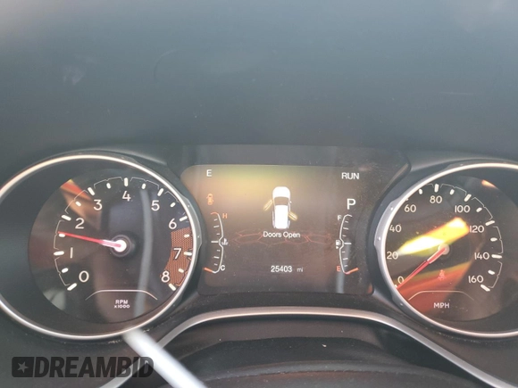 2019 Jeep Compass Latitude with VIN 3C4NJCBB5KT699408, listed as a Copart auction lot 53123705 with 25,403 mi miles and Salvage title. Bid and sale history available at DreamBid. Image 9.