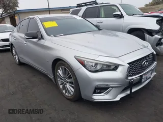 2018 Infiniti Q50 Luxe with VIN JN1EV7AP1JM356871, listed as a IAAI auction lot 42495758 with 93,226 mi miles and . Bid and sale history available at DreamBid. Image 1.