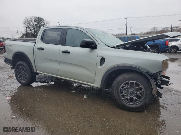 2024 Ford Ranger XLT with VIN 1FTER4GH7RLE41103, listed as a Copart auction lot 44966405 with 0 mi miles and Salvage Title. Bid and sale history available at carsss.com. Image 4.
