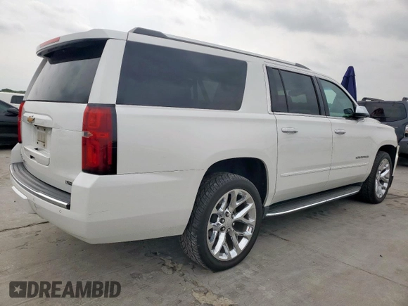 2018 Chevrolet Suburban Premier with VIN 1GNSCJKC5JR184384, listed as a Copart auction lot 53512255 with 161,503 mi miles and Salvage title. Bid and sale history available at DreamBid. Image 3.