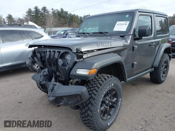2021 Jeep Wrangler Sport S with VIN 1C4GJXAN4MW728521, listed as a IAAI auction lot 41253170 with 11,368 mi miles and . Bid and sale history available at DreamBid. Image 6.