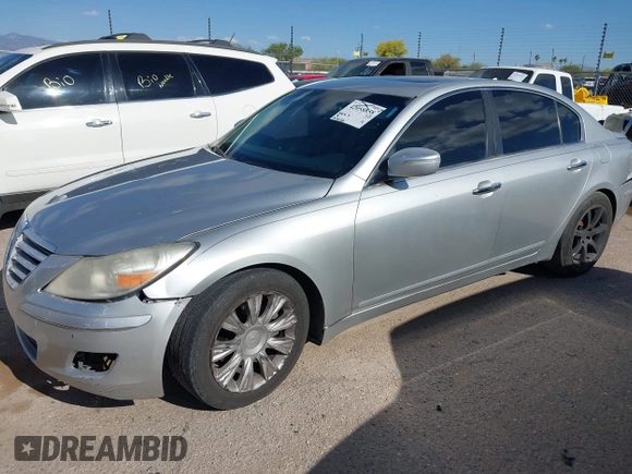 2009 Hyundai Genesis with VIN KMHGC46E69U020402, listed as a IAAI auction lot 42058858 with 180,038 mi miles and . Bid and sale history available at DreamBid. Image 2.