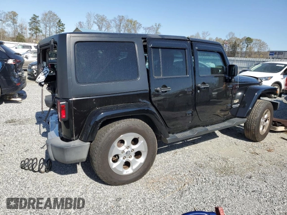 2014 Jeep Wrangler Unlimited Sahara with VIN 1C4BJWEG1EL102203, listed as a Copart auction lot 50360705 with 89,831 mi miles and Salvage Title. Bid and sale history available at carsss.com. Image 3.