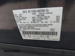 2017 Ford Explorer Sport z VIN 1FM5K8GT3HGD85809, wystawiony jako IAAI lot #41562470 z przebiegiem 80 484 mil mil oraz . Historia ofert i sprzedaży dostępna na DreamBid. Obrazek 9.