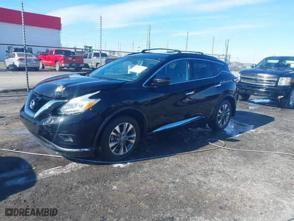 2016 Nissan Murano S with VIN 5N1AZ2MG4GN156791, listed as a IAAI auction lot 41390742 with 140,578 mi miles. Bid and sale history available at carsss.com. Image 2.