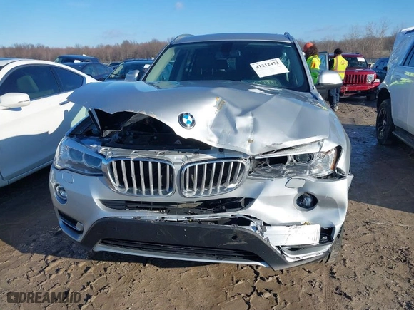 2015 BMW X3 xDrive28i with VIN 5UXWX9C50F0D49865, listed as a IAAI auction lot 41212472 with 66,023 mi miles. Bid and sale history available at carsss.com. Image 6.