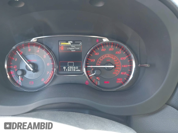 2016 Subaru WRX with VIN JF1VA1B68G9803936, listed as a IAAI auction lot 42108121 with 113,416 mi miles. Bid and sale history available at carsss.com. Image 7.
