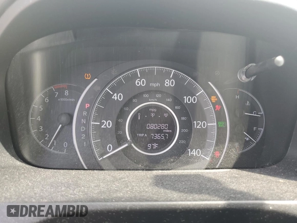2013 Honda CR-V LX with VIN 3CZRM3H33DG702658, listed as a Copart auction lot 61850335 with 80,280 mi miles and Salvage title. Bid and sale history available at DreamBid. Image 9.