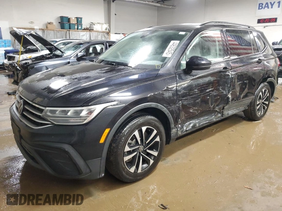 2023 Volkswagen Tiguan S с VIN 3VVRB7AX4PM052181, выставлен на аукционе Copart как лот 44632545 с пробегом 34 966 миль миль и Списание • Salvage title. История ставок и продаж доступна на DreamBid. Изображение 1.