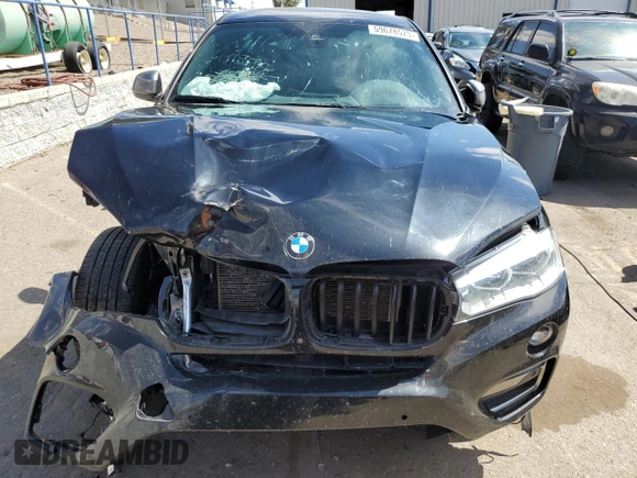 2019 BMW X6 xDrive35i with VIN 5UXKU2C56K0Z65365, listed as a Copart auction lot 59678573 with 54,944 mi miles. Bid and sale history available at carsss.com. Image 5.