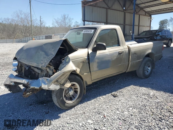 1999 Ford Ranger XL with VIN 1FTYR10V7XPA65522, listed as a Copart auction lot 46995035 with 226,084 mi miles and Salvage Title. Bid and sale history available at carsss.com. Image 1.