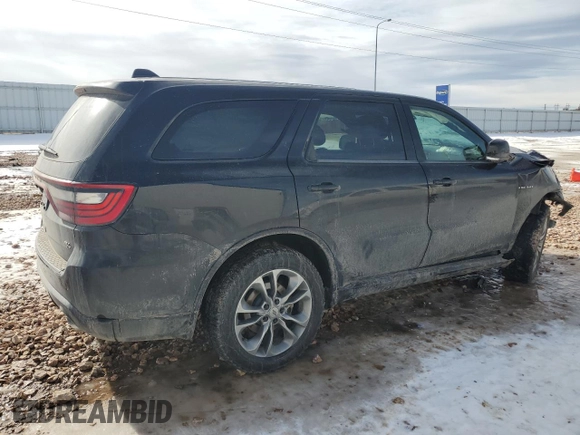 2020 Dodge Durango R/T with VIN 1C4SDJCT0LC214689, listed as a Copart auction lot 46547135 with 124,198 mi miles and Salvage title. Bid and sale history available at DreamBid. Image 3.