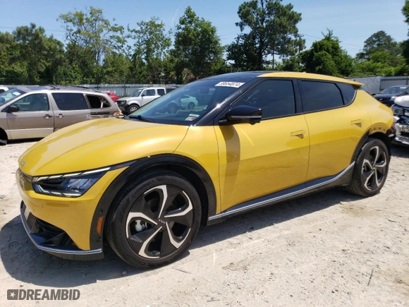 2022 Kia EV6 Wind with VIN KNDC3DLC9N5047071, listed as a Copart auction lot 59654874 with 34,072 mi miles and Salvage Title. Bid and sale history available at carsss.com. Image 1.