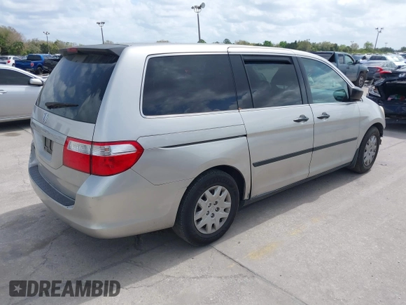 2007 Honda Odyssey LX with VIN 5FNRL38277B507690, listed as a IAAI auction lot 41718540 with 508,172 mi miles. Bid and sale history available at carsss.com. Image 4.