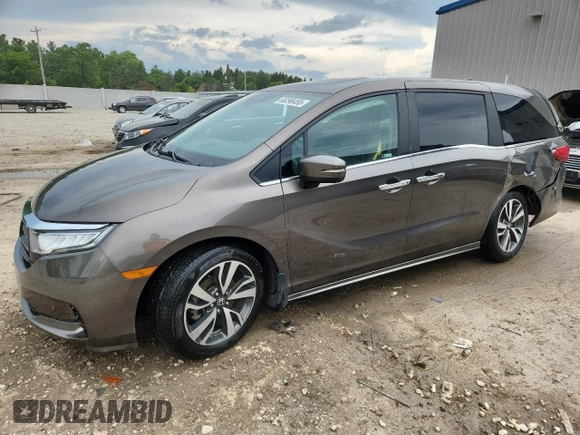 2022 Honda Odyssey Touring z VIN 5FNRL6H89NB020462, wystawiony jako Copart lot #65296455 z przebiegiem 52 058 mil mil oraz Szkoda całkowita • Salvage title. Historia ofert i sprzedaży dostępna na DreamBid. Obrazek 1.