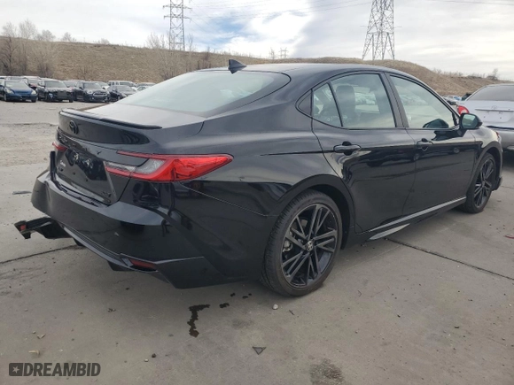 2025 Toyota Camry LE with VIN 4T1DAACK9SU045639, listed as a Copart auction lot 49914855 with 7,239 mi miles and Salvage Title. Bid and sale history available at carsss.com. Image 3.