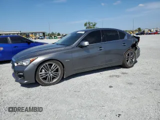 2014 Infiniti Q50 Hybrid Sport with VIN JN1AV7AP0EM691995, listed as a Copart auction lot 51041375 with Not Provided miles and Salvage Title. Bid and sale history available at carsss.com. Image 1.