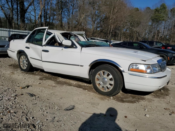 2005 Mercury Grand Marquis LS Premium with VIN 2MEFM75W55X647747, listed as a Copart auction lot 46638625 with 77,788 mi miles and Non Repairable. Bid and sale history available at carsss.com. Image 4.