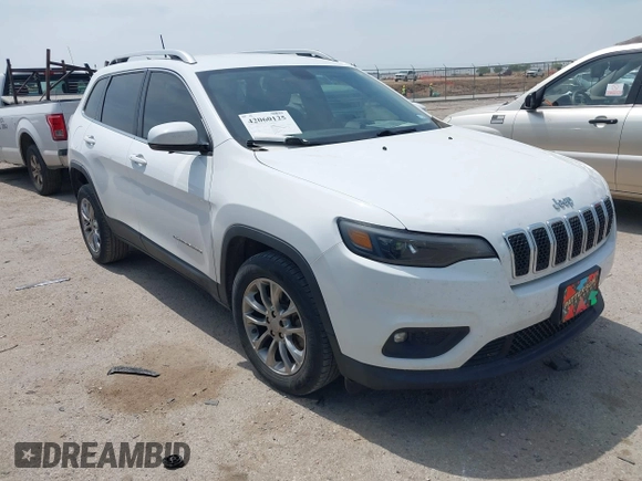 2019 Jeep Cherokee Latitude Plus with VIN 1C4PJLLBXKD220221, listed as a IAAI auction lot 42060125 with 89,452 mi miles and . Bid and sale history available at DreamBid. Image 1.