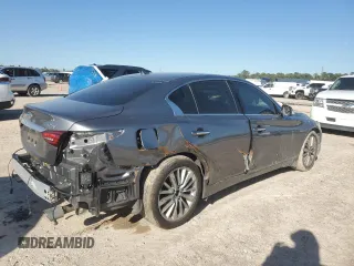 2021 Infiniti Q50 Luxe with VIN JN1EV7BP9MM702524, listed as a Copart auction lot 48579785 with 28,627 mi miles and Salvage title. Bid and sale history available at DreamBid. Image 3.