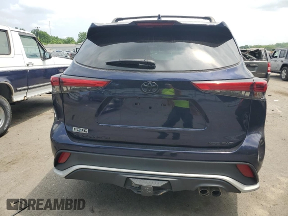 2021 Toyota Highlander XSE with VIN 5TDJZRBH0MS121857, listed as a Copart auction lot 60035365 with 73,316 mi miles and Salvage title. Bid and sale history available at DreamBid. Image 6.