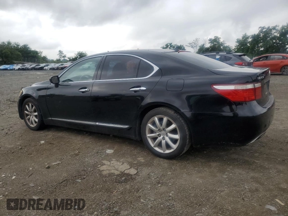 2008 Lexus LS 460 with VIN JTHBL46F485059066, listed as a Copart auction lot 64803835 with 198,520 mi miles and Salvage title. Bid and sale history available at DreamBid. Image 2.