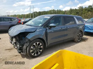 2024 Kia Carnival EX with VIN KNDNC5H3XR6404619, listed as a Copart auction lot 50740555 with 23,374 mi miles and Salvage Title. Bid and sale history available at carsss.com. Image 1.