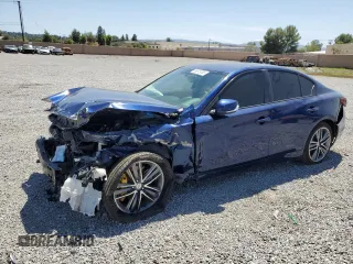 2017 Infiniti Q50 Sport with VIN JN1EV7AP3HM732755, listed as a Copart auction lot 56915055 with 92,475 mi miles and Salvage title. Bid and sale history available at DreamBid. Image 1.