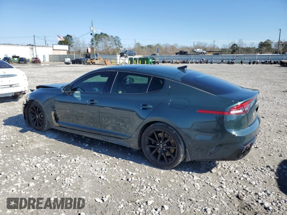 2023 Kia Stinger GT2 with VIN KNAE55LC0P6136420, listed as a Copart auction lot 87606705 with 72,990 mi miles and Salvage Title. Bid and sale history available at carsss.com. Image 2.