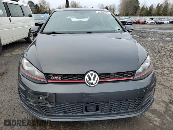 2017 Volkswagen Golf GTI S with VIN 3VW447AU5HM012375, listed as a Copart auction lot 48526375 with 53,277 mi miles and Salvage Title. Bid and sale history available at carsss.com. Image 5.