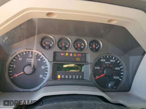 2010 Ford F-250 with VIN 1FTNF2A53AEB12824, listed as a Copart auction lot 81933704 with 210,425 mi miles and Salvage title. Bid and sale history available at DreamBid. Image 9.