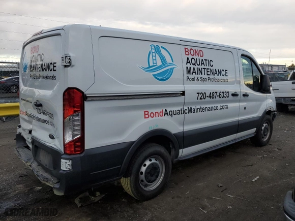 2017 Ford Transit Van with VIN 1FTYE1YM8HKA16920, listed as a Copart auction lot 43272095 with 99,600 mi miles and Salvage Title. Bid and sale history available at carsss.com. Image 3.