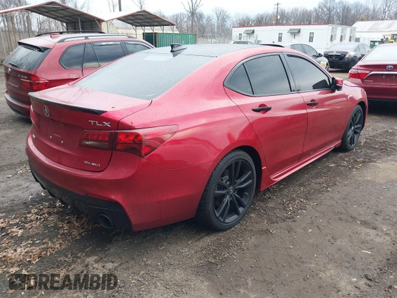 2020 Acura TLX Advance with VIN 19UUB3F80LY000159, listed as a IAAI auction lot 41677292 with 17,113 mi miles and . Bid and sale history available at DreamBid. Image 4.