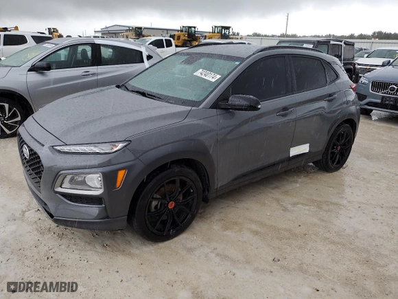 2021 Hyundai Kona NIGHT with VIN KM8K63A51MU671478, listed as a Copart auction lot 74240174 with NaN miles and Non Repairable. Bid and sale history available at carsss.com. Image 1.