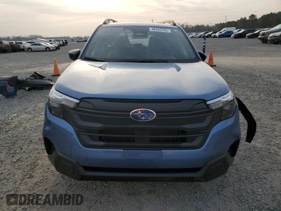 2025 Subaru Forester with VIN JF2SLDAC5SH444822, listed as a Copart auction lot 48493785 with 4,944 mi miles and Salvage title. Bid and sale history available at DreamBid. Image 5.