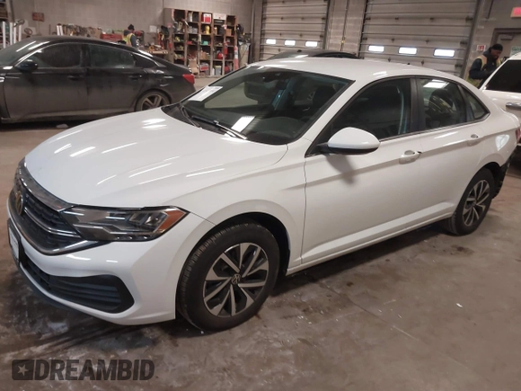 2024 Volkswagen Jetta S with VIN 3VW5M7BU9RM071109, listed as a IAAI auction lot 41517014 with 4,523 mi miles and . Bid and sale history available at DreamBid. Image 17.