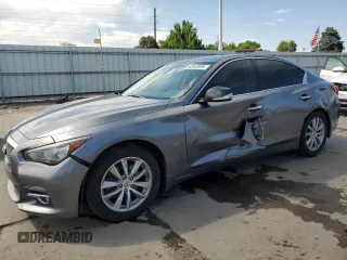 2015 Infiniti Q50 Premium with VIN JN1BV7AR2FM395478, listed as a Copart auction lot 62843995 with 137,945 mi miles and Salvage title. Bid and sale history available at DreamBid. Image 1.