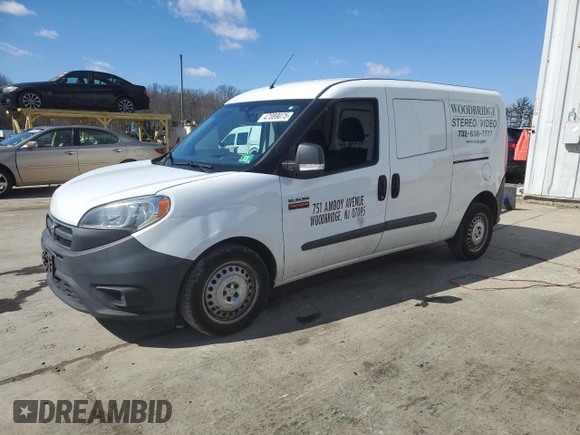 2015 Ram ProMaster City Cargo Tradesman with VIN ZFBERFAT2F6A92800, listed as a Copart auction lot 47089075 with 129,553 mi miles and Clean Title. Bid and sale history available at carsss.com. Image 1.