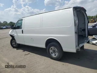 2017 Chevrolet Express Cargo with VIN 1GCWGAFG2H1126060, listed as a Copart auction lot 61141235 with 107,767 mi miles and Salvage title. Bid and sale history available at DreamBid. Image 2.
