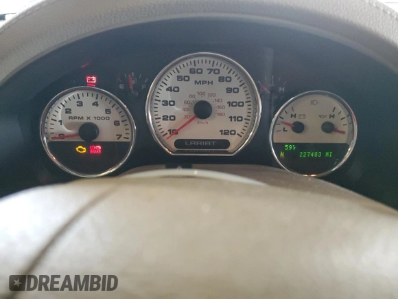 2005 Ford F-150 XLT with VIN 1FTPW12595FB64329, listed as a Copart auction lot 59438285 with 227,483 mi miles and Clean title. Bid and sale history available at DreamBid. Image 9.