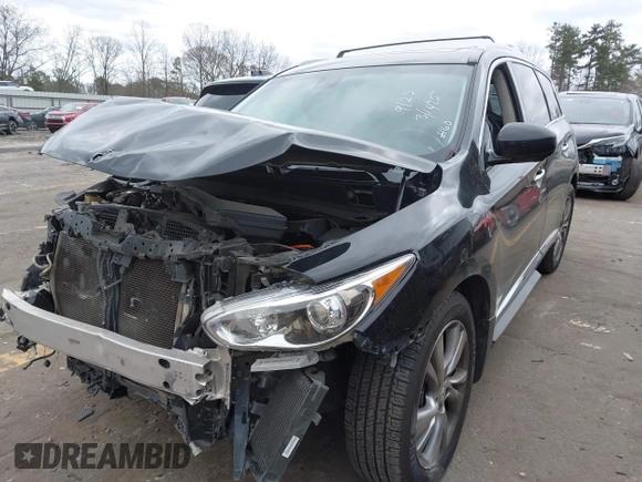 2014 Infiniti QX60 with VIN 5N1AL0MM8EC529125, listed as a IAAI auction lot 41849993 with 159,484 mi miles. Bid and sale history available at carsss.com. Image 17.