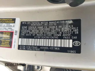 2011 Toyota Camry LE with VIN 4T1BF3EK2BU136785, listed as a IAAI auction lot 41674734 with 197,657 mi miles. Bid and sale history available at carsss.com. Image 9.