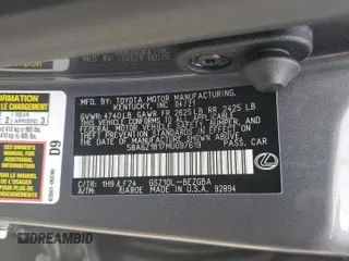 2021 Lexus ES 350 F Sport with VIN 58AGZ1B17MU097619, listed as a Copart auction lot 53339995 with 24,989 mi miles and Salvage title. Bid and sale history available at DreamBid. Image 12.