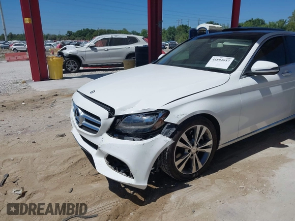 2017 Mercedes-Benz C 300 with VIN WDDWF4JB5HR286828, listed as a IAAI auction lot 41894957 with 57,325 mi miles and . Bid and sale history available at carsss.com. Image 6.