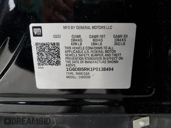 2023 Cadillac CT4 Premium Luxury z VIN 1G6DB5RK1P0138494, wystawiony jako Copart lot #72723694 z przebiegiem 30 491 mil mil oraz Czysty tytuł • Clean title. Historia ofert i sprzedaży dostępna na DreamBid. Obrazek 12.