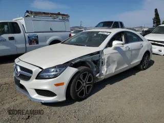 2015 Mercedes-Benz CLS 400 with VIN WDDLJ6FB0FA134392, listed as a Copart auction lot 59906775 with 75,326 mi miles and Salvage title. Bid and sale history available at DreamBid. Image 1.