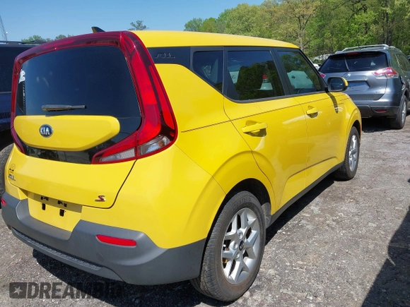 2020 Kia Soul LX with VIN KNDJ23AU6L7104148, listed as a IAAI auction lot 41988387 with 54,631 mi miles. Bid and sale history available at carsss.com. Image 4.