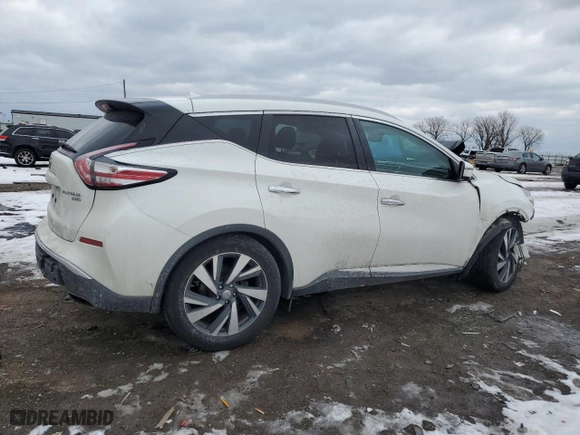 2016 Nissan Murano SL with VIN 5N1AZ2MH1GN104303, listed as a Copart auction lot 88785505 with 123,483 mi miles and Salvage Title. Bid and sale history available at carsss.com. Image 3.
