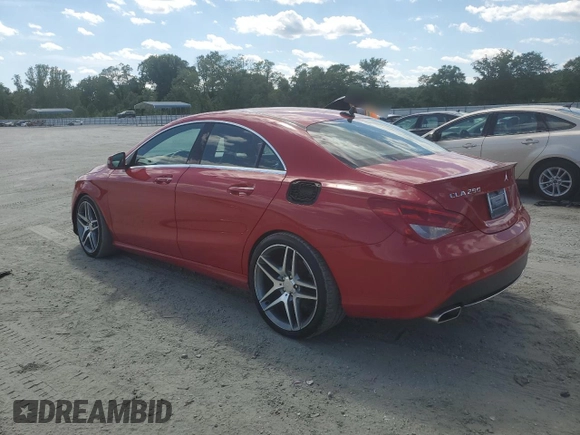 2015 Mercedes-Benz CLA 250 with VIN WDDSJ4GB8FN178650, listed as a Copart auction lot 56113245 with 115,382 mi miles and Clean Title. Bid and sale history available at DreamBid. Image 2.